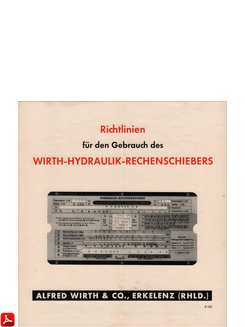 Wirth hydraulik-rechenschieber